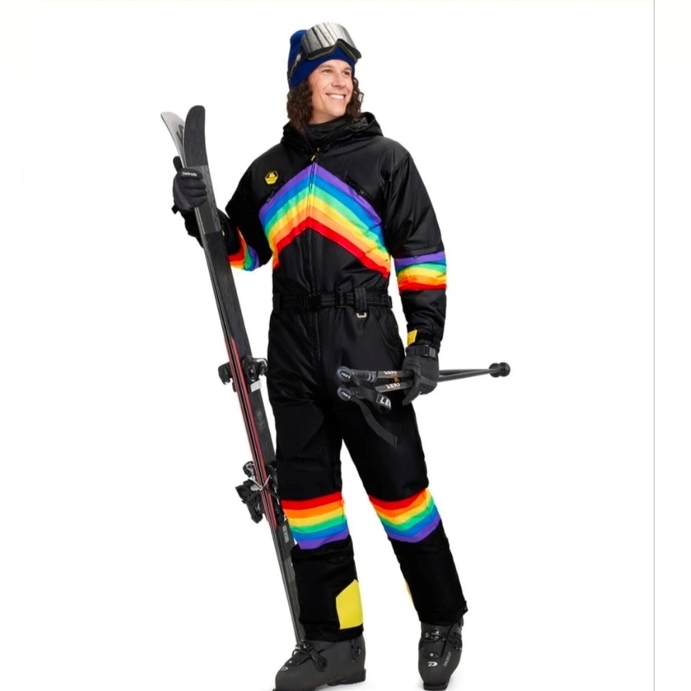 Tipsy Elves, Men's Midnight Shredder Snow Suit, Black Multi, Size Medium